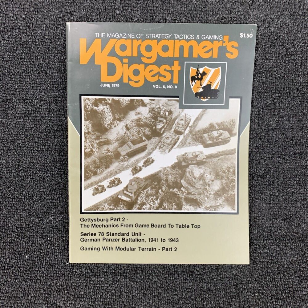Wargamer’s Digest Magazine  Vol #6 #8 June 1979 Strategy German Panzer